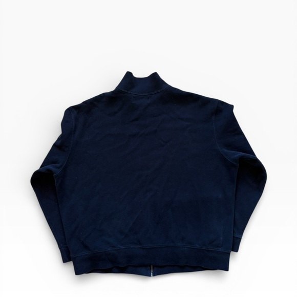 Vintage 90s Navy Blue Polo Ralph Lauren Full Zip Sweater XL Red Pony - Picture 2 of 7